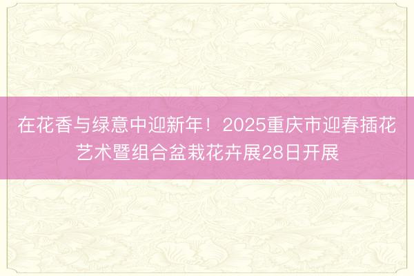 在花香与绿意中迎新年！2025重庆市迎春插花艺术暨组合盆栽花卉展28日开展
