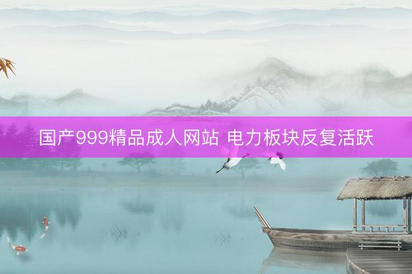 国产999精品成人网站 电力板块反复活跃