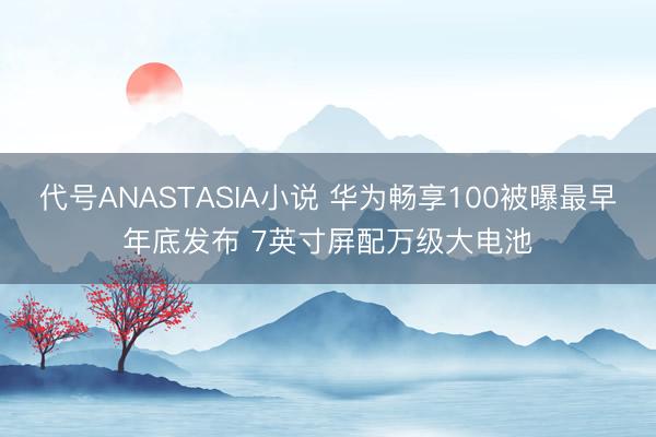 代号ANASTASIA小说 华为畅享100被曝最早年底发布 7英寸屏配万级大电池