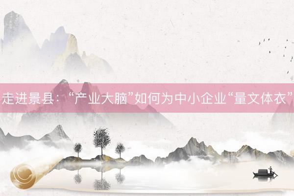 走进景县:“产业大脑”如何为中小企业“量文体衣”