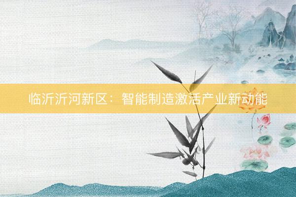 临沂沂河新区:智能制造激活产业新动能
