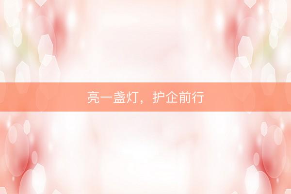 亮一盏灯，护企前行