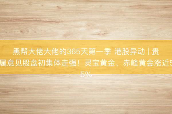 黑帮大佬大佬的365天第一季 港股异动 | 贵金属意见股盘初集体走强！灵宝黄金、赤峰黄金涨近5%