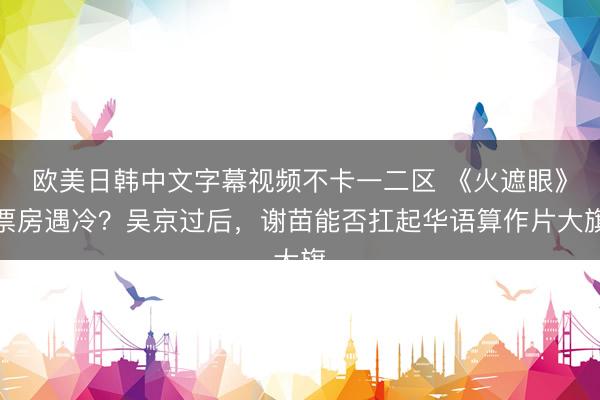 欧美日韩中文字幕视频不卡一二区 《火遮眼》票房遇冷？吴京过后，谢苗能否扛起华语算作片大旗